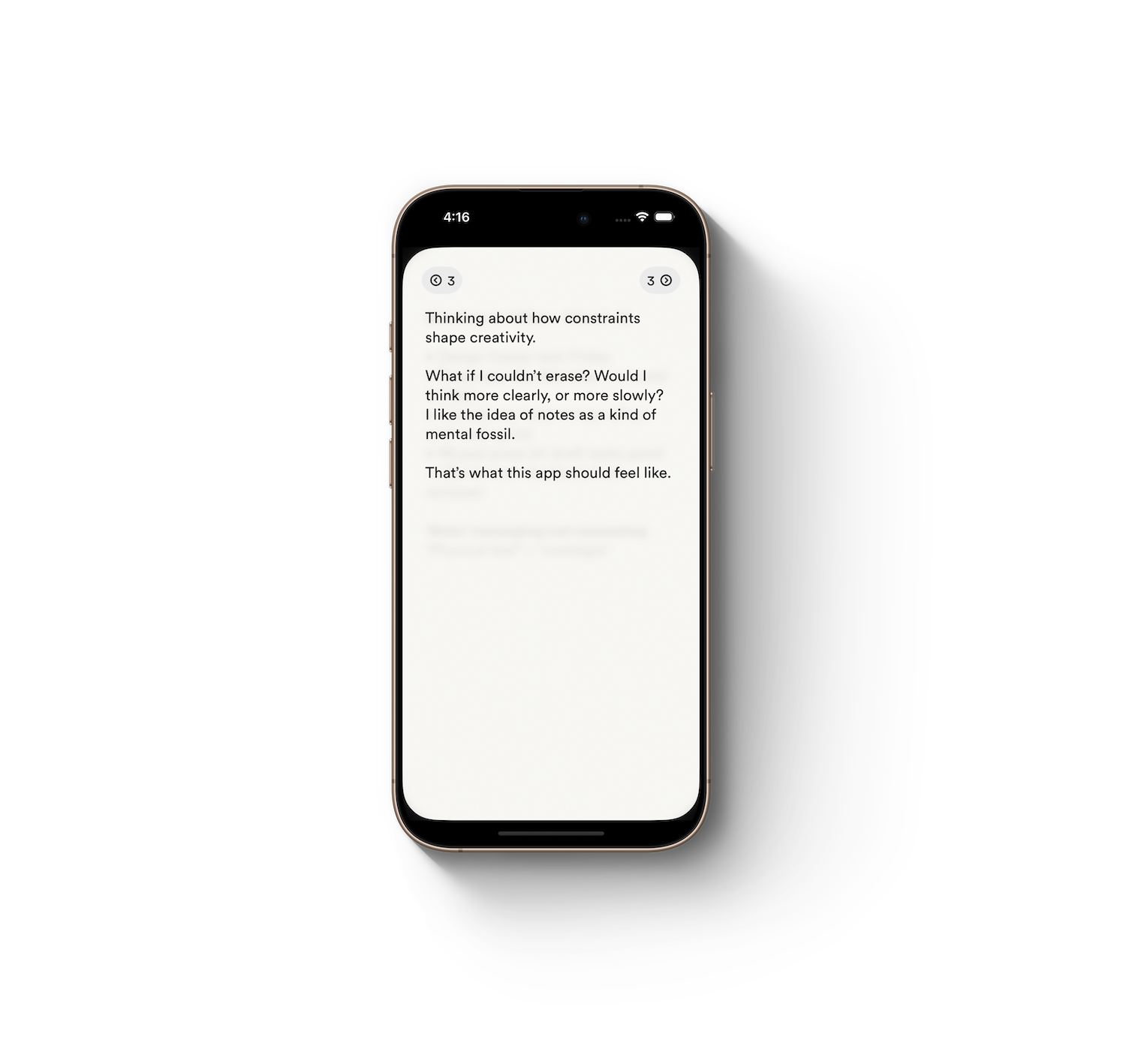 IRLpad app interface showing note-taking experience